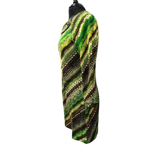 ARYEH Vintage Retro Pattern Boho A-Line Sweater Dress Sz S - Picture 5 of 14